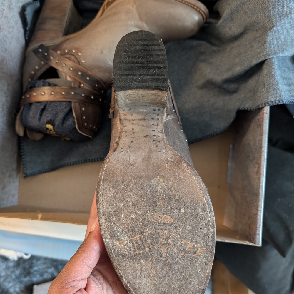 Brown Leather Ankle Boots - Picture 5 of 5
